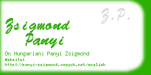 zsigmond panyi business card